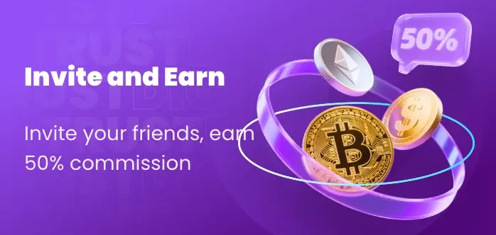 Invite friends to Y1 casino and earn 50% commission with every Y1 register.